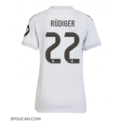Zenski Nogometni Dres Real Madrid Antonio Rudiger #22 Domaci 2025-26 Kratak Rukav Zenski Nogometni Dres Real Madrid Antonio Rudiger #22 Domaci 2025-26 Kratak Rukav